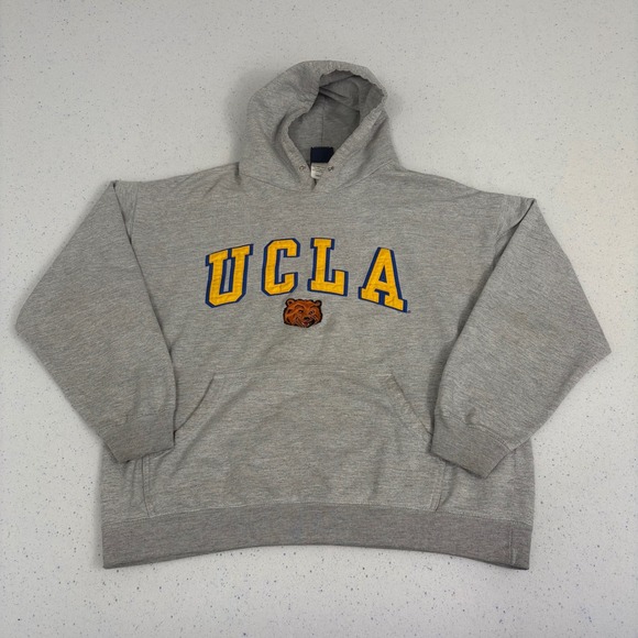 Other - Vintage UCLA Bruins Hoodie Sweatshirt 90s‎ Embroidered Logo Bear Pullover Gray S